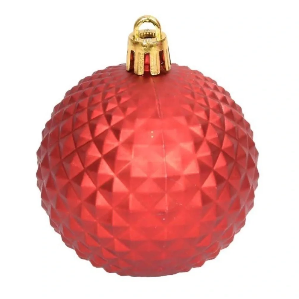 30ct Textured Gold, Silver, Green, Maroon and Rust Ornaments